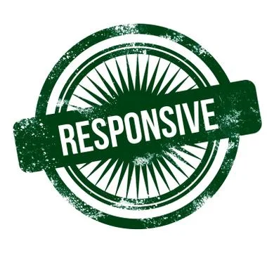 Responsive Web Design - green grunge stamp Stock Illustration