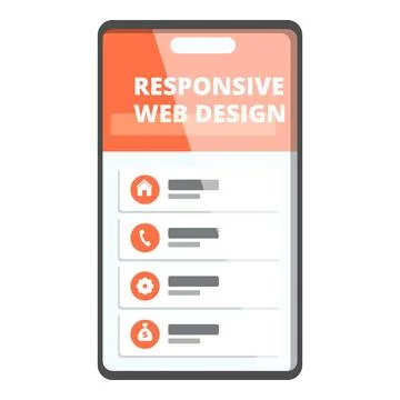 Responsive web design icon cartoon vector. Software mobile user Stock Illustration
