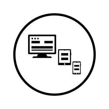 Responsive Web Design icon. Illustrazione stock