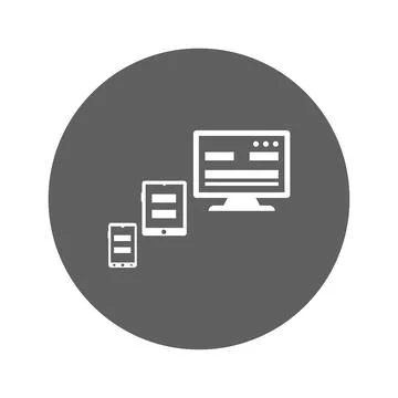 Responsive Web Design icon. Stock Illustration