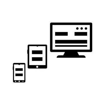Responsive Web Design icon. Illustrazione stock