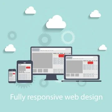 Responsive web design icon. Vector Illustration Stock Illustration