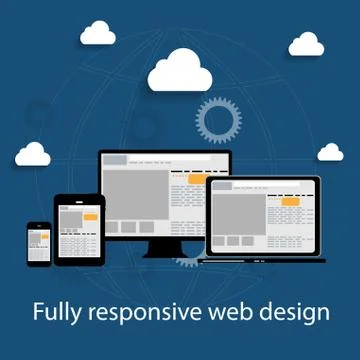 Responsive web design icon. Vector Illustration Illustrazione stock