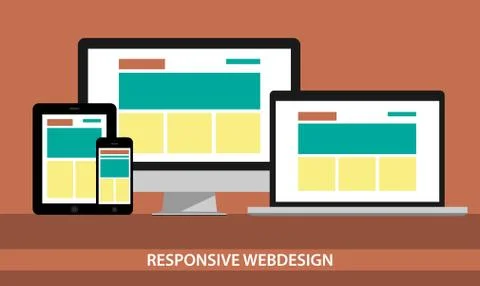 Responsive web design illustrarion Stock Illustration