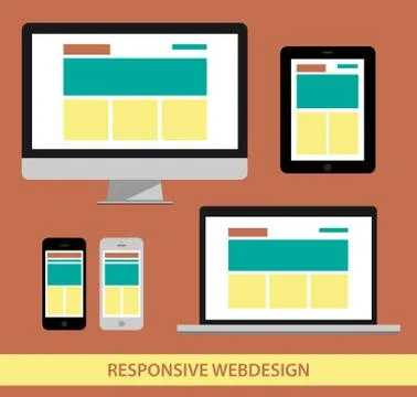 Responsive web design illustrarion Stock Illustration