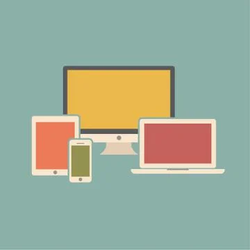 Responsive web design Stock Illustration