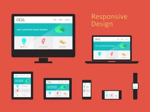 Responsive Web Design Illustrazione stock