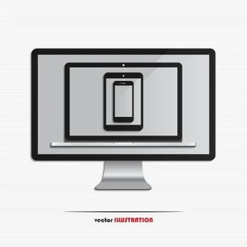 Responsive web design Stock Illustration