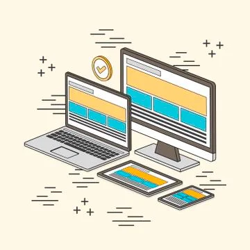 Responsive web design Stock-Illustration