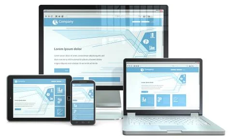 Responsive Web Design. Illustrazione stock