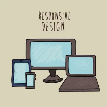 Responsive web design Stock Illustration