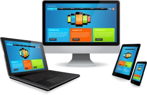 Responsive web design Stock Illustration