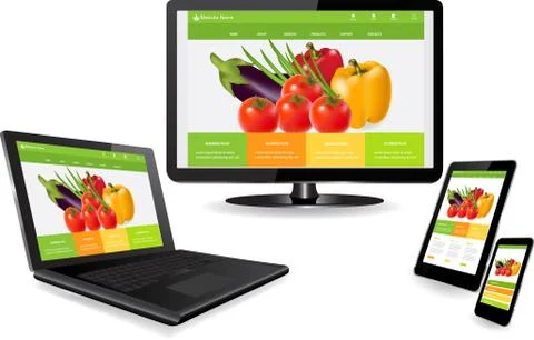 Responsive web design Stock Illustration