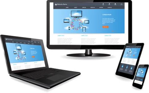 Responsive web design 库存插图