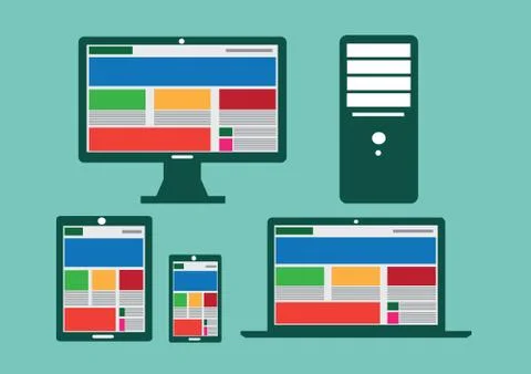 Responsive web design illustration Stock Illustration