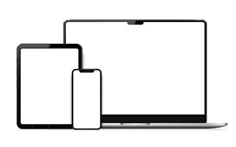 Responsive web design laptop, smartphone, tablet イラスト素材