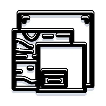 Responsive web design layout adaptivity illustration Stockillustratie