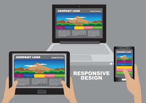 Responsive web design Layout Design Stock Illustration