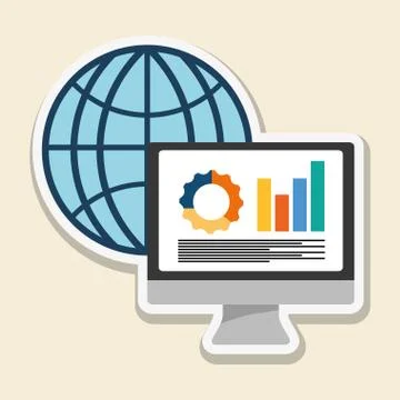 Responsive web design over white background, vector illustration Stock-Illustration