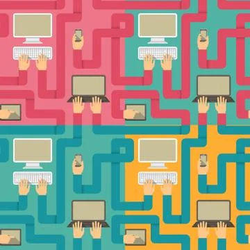 Responsive Web Design Patterns Stock Illustration