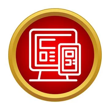 Responsive web design showing digital devices icon 库存插图