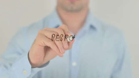 Responsive Web Design, Writing on Transparent Screen Stock Footage 158393125