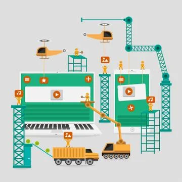 Responsive Webdesign Engineer Stock Illustration