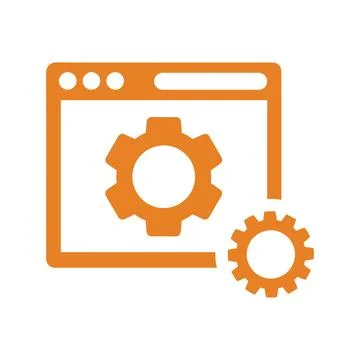 Responsive, website, optimization icon. Orange vector design. イラスト素材
