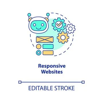Responsive websites concept icon 스톡 일러스트