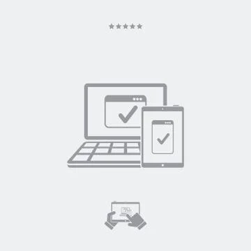 Responsive window design checking Illustrazione stock