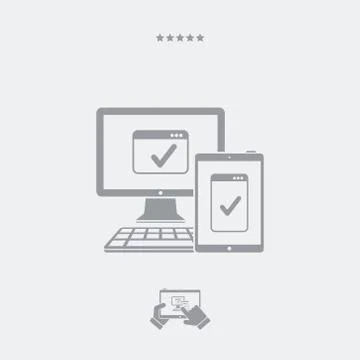 Responsive window design checking Stock Illustration