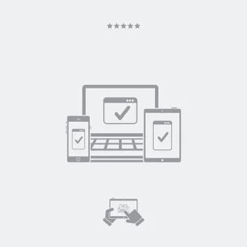 Responsive window design checking Illustrazione stock