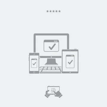 Responsive window design checking Ilustração Stock