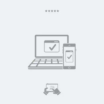 Responsive window design checking Illustrazione stock