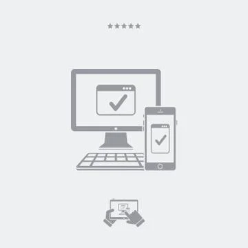 Responsive window design checking Stock Illustration