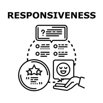 Responsiveness concept for quick customer service feedback Stock Illustration