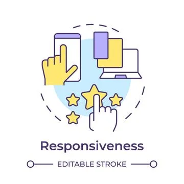 Responsiveness multi color concept icon Stockillustratie