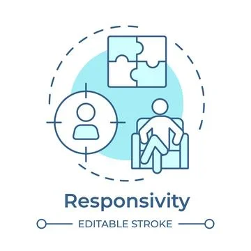 Responsivity soft blue concept icon Stock Illustration