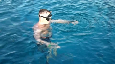 Rest after deep dive. Stock Footage 58590453