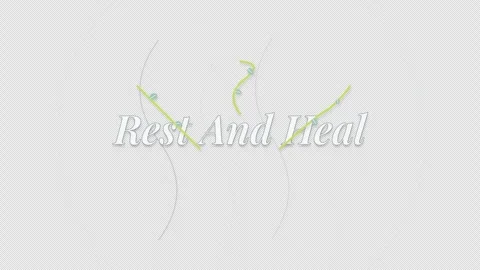 Rest and heal with green elements on gray background for overlays Stock Footage 344608501