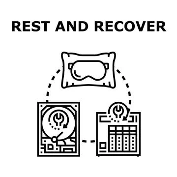 Rest and recover digital data system concept Stock Illustration