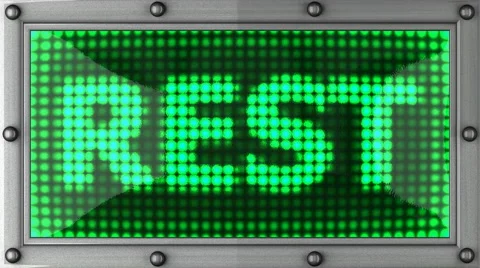 Rest announcement on the LED display Видео 1084290