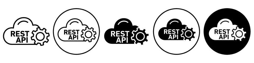 Rest APi Icon vector set collection for web Stockillustratie