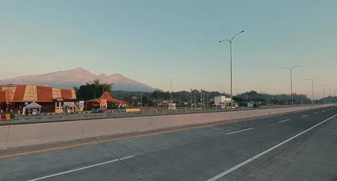 The Rest area and Toll Road Stock Footage 282335974