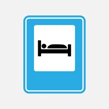 Rest Area Sign Stock Illustration