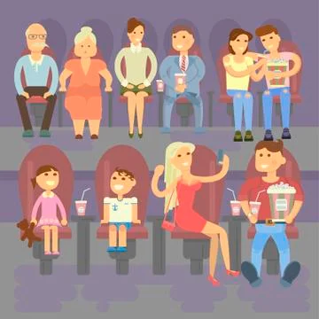 Rest in the cinema Stock Illustration