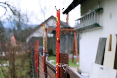 The rest of fireworks from midnight Stock Photos