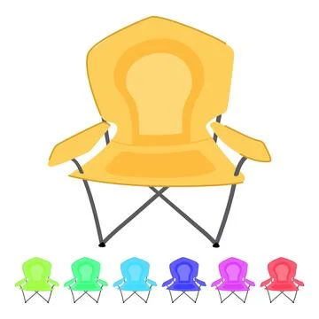 Rest folding chair vector cartoon graphic Illustrazione stock