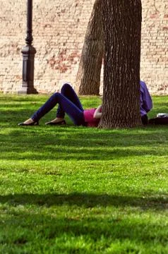 Rest on the grass Stock Photos