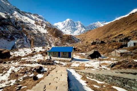 Rest house in Base camp 스톡 사진